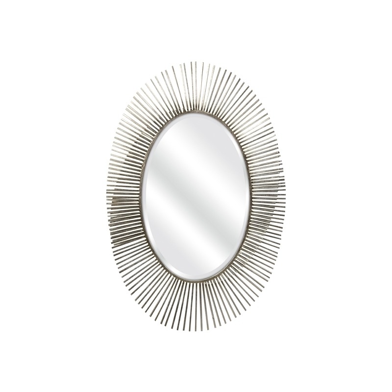 Navio Silver Leaf Abstract Wall Mirror