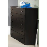 Espresso Five Drawer Chest