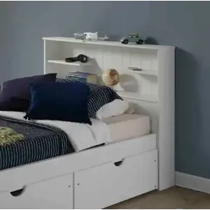 Newport Bookcase Headboard - White