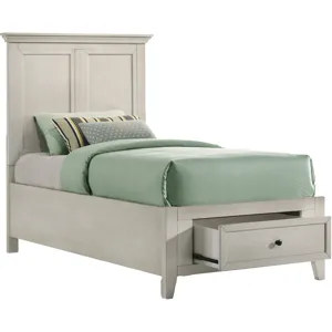 San Mateo Youth Twin Storage Bed Rustic White