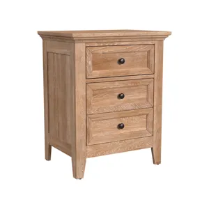 3 Drawer Nightstand, Wheat