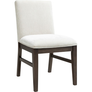 West End Parson Chair Ivory Saddle Brown