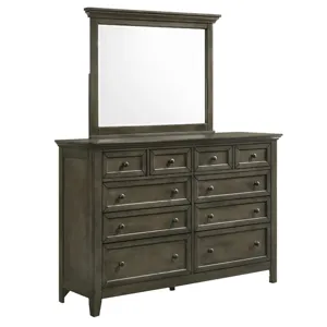 San Mateo Dresser Mirror Gray