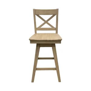 Wooden Barstools Wooden Barstool w Back Natural
