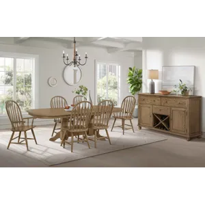 Colonial Oak Arrow Arm Chair