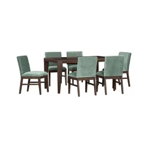 West End Parson Chair Sage Green Saddle Brown