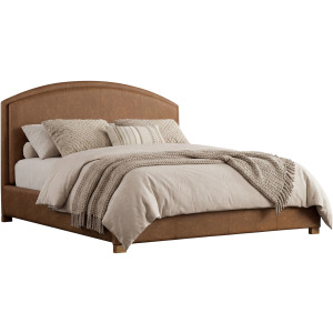Jackson Uph King Bed Brown PU Leather
