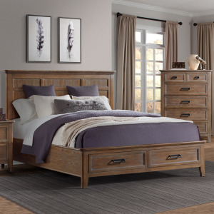 Alta King Storage Bed - Harvest