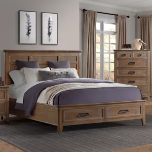 Alta King Storage Bed - Harvest