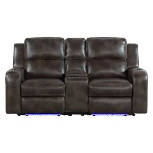 Silhouette Dual-Power Loveseat Bolero Coffee