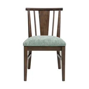 West End Spindle Chair Sage Green Saddle Brown