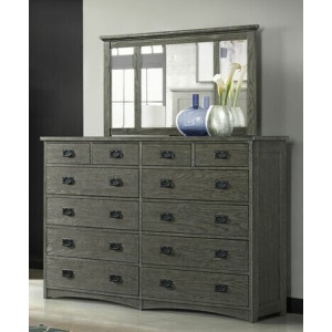 Oak Park 12 Drawer Dresser & Miror