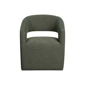 Upholstered Dining Chairs Uph Dining Chair Curved Open Back Sage