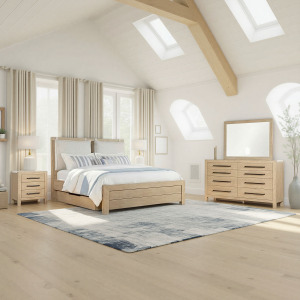 Cornerstone King Bed w-Cushions