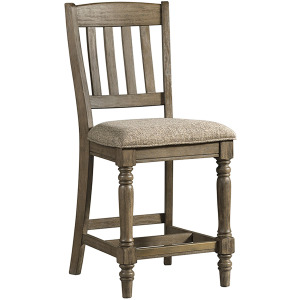 Balboa Park Bar Stool Slat Back w/Cushion Seat