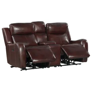 Wainwright Dual-Power Loveseat Reddish Brown