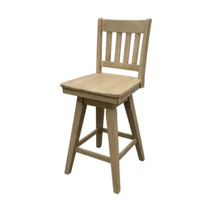 Wooden Barstools Wooden Barstool w-Slat Back Natural
