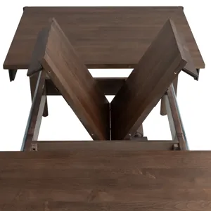 West End Fin Leg Butterfly Table Saddle Brown