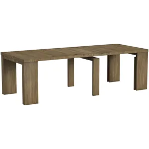 Flex Dining Table Sandbar Oak w/5 Leaves