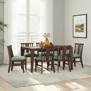 West End Spindle Chair Sage Green Saddle Brown