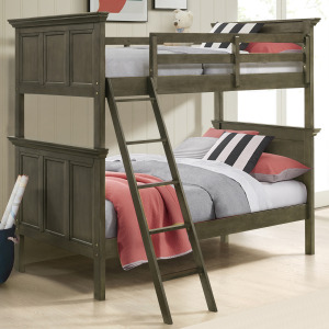 San Mateo Youth Twin over Twin Bunk Bed Gray