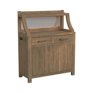 Flex Server Hutch Sandbar Oak