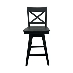 Wooden Barstools Wooden Barstool w Back Black