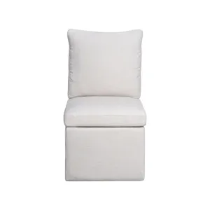 Upholstered Dining Chairs Uph Dining Chair Pillow Back Cream