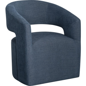 Upholstered Dining Chairs Uph Dining Chair Curved Open Back Denim