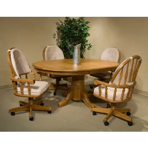 Classic Oak Chestnut Curved Top Game Chair