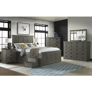 Oak Park King/Queen Drw Storage Rail