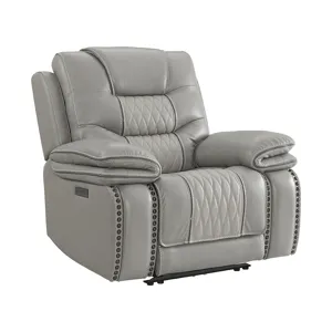 Cody Dual-Power Recliner Light Grey