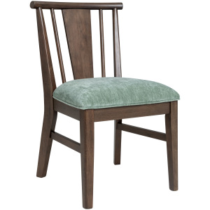 West End Spindle Chair Sage Green Saddle Brown