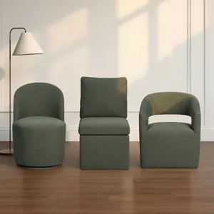 Upholstered Dining Chairs Uph Dining Chair Curved Back Modern Sage