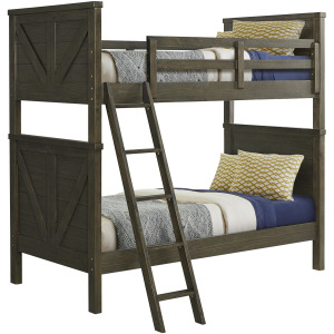 Tahoe Youth Twin over Twin Bunk Bed River Rock