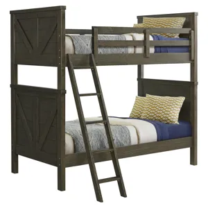 Tahoe Youth Twin over Twin Bunk Bed River Rock