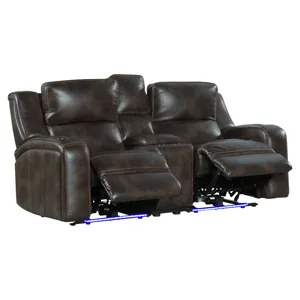 Silhouette Dual-Power Loveseat Bolero Coffee