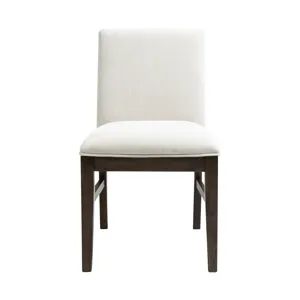 West End Parson Chair Ivory Saddle Brown