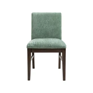 West End Parson Chair Sage Green Saddle Brown