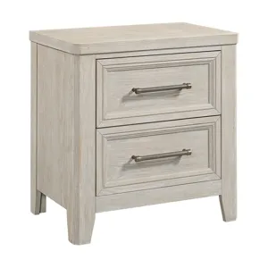 2-Drawer Nightstand, Washed Linen