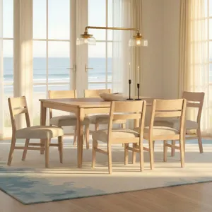 West End Spindle Leg Table Natural