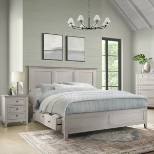 San Mateo Queen Storage Bed White