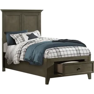 San Mateo Youth Twin Storage Bed Gray