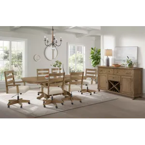 Colonial Oak Trestle Table