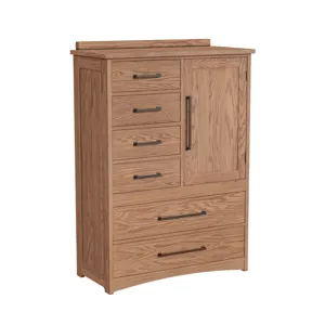 6-Drawer Chest w/Door, Taupe
