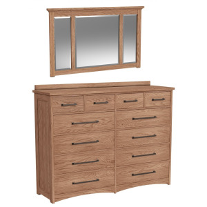 Oak Park Drawer Dresser & Mirror