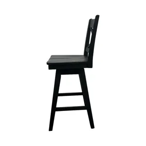 Wooden Barstools Wooden Barstool w Back Black
