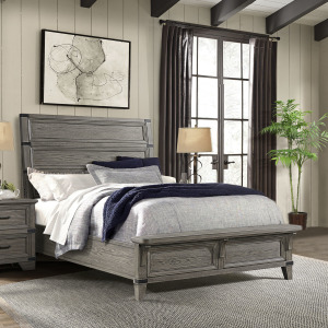 Forge Queen Bed Brushed Steel