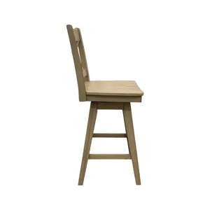 Wooden Barstools Wooden Barstool w Back Natural