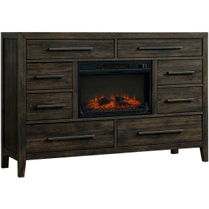 Norwich Gentleman's Chest w/Heater Dark Rustic Oak